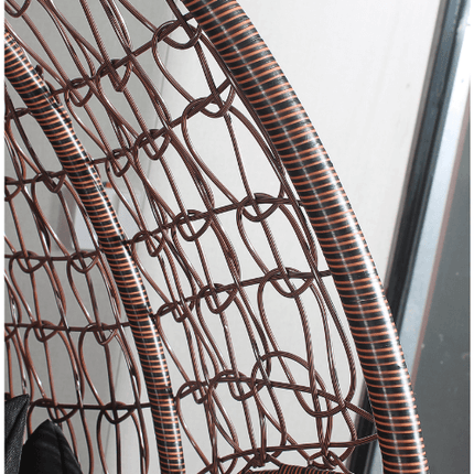 Egg Chair Single seat - Brown Basket & Red Cushion