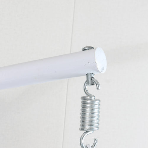 Egg Chair Single Seat - White Basket & Grey Cushion