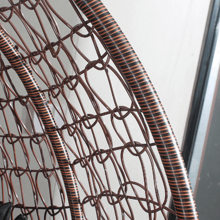 Hanging Egg Chair Double -  Brown Basket & Grey Cushion