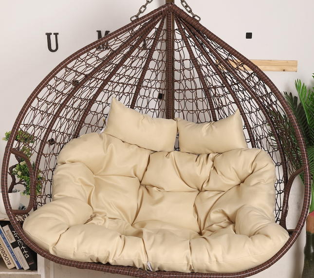 Beige Cushion for Double Seater Hanging Egg Chair
