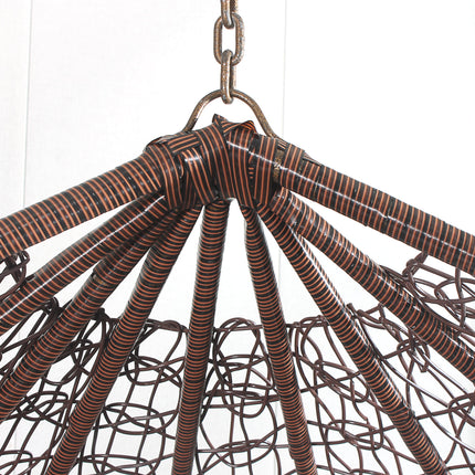 Egg Chair Hanging-  Brown Basket & Grey Cushion