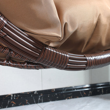 Egg Chair Hanging-  Brown Basket & Brown Cushion