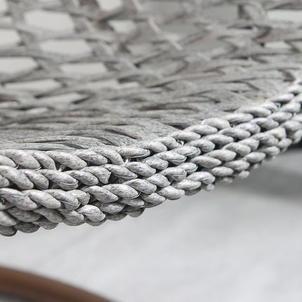 Double Hanging Egg Chair Luxora - Grey Basket & Black Cushion