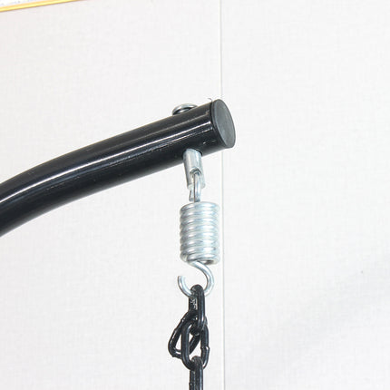 Egg Chair Hanging-  Black Basket & Red Cushion